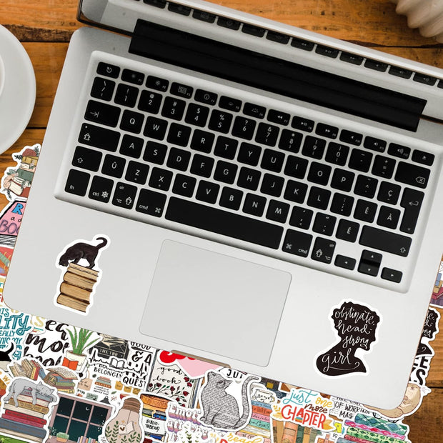BKGY Pack of 100 Self-Adhesive Stickers Scrapbooking Aesthetic Laptop Kindle Phone The Cup The Chest BKGY