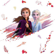 Disney Frozen 2 Elsa and Anna Giant Repositionable Sticker, Purple, Orange, Red, 4 cm. 6.3 cm x 44.7 cm. 88 cm